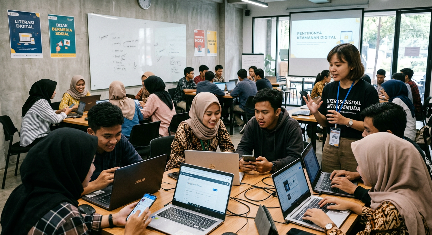 Workshop Literasi Digital Pemuda - kegiatan LIVESGP SARMI